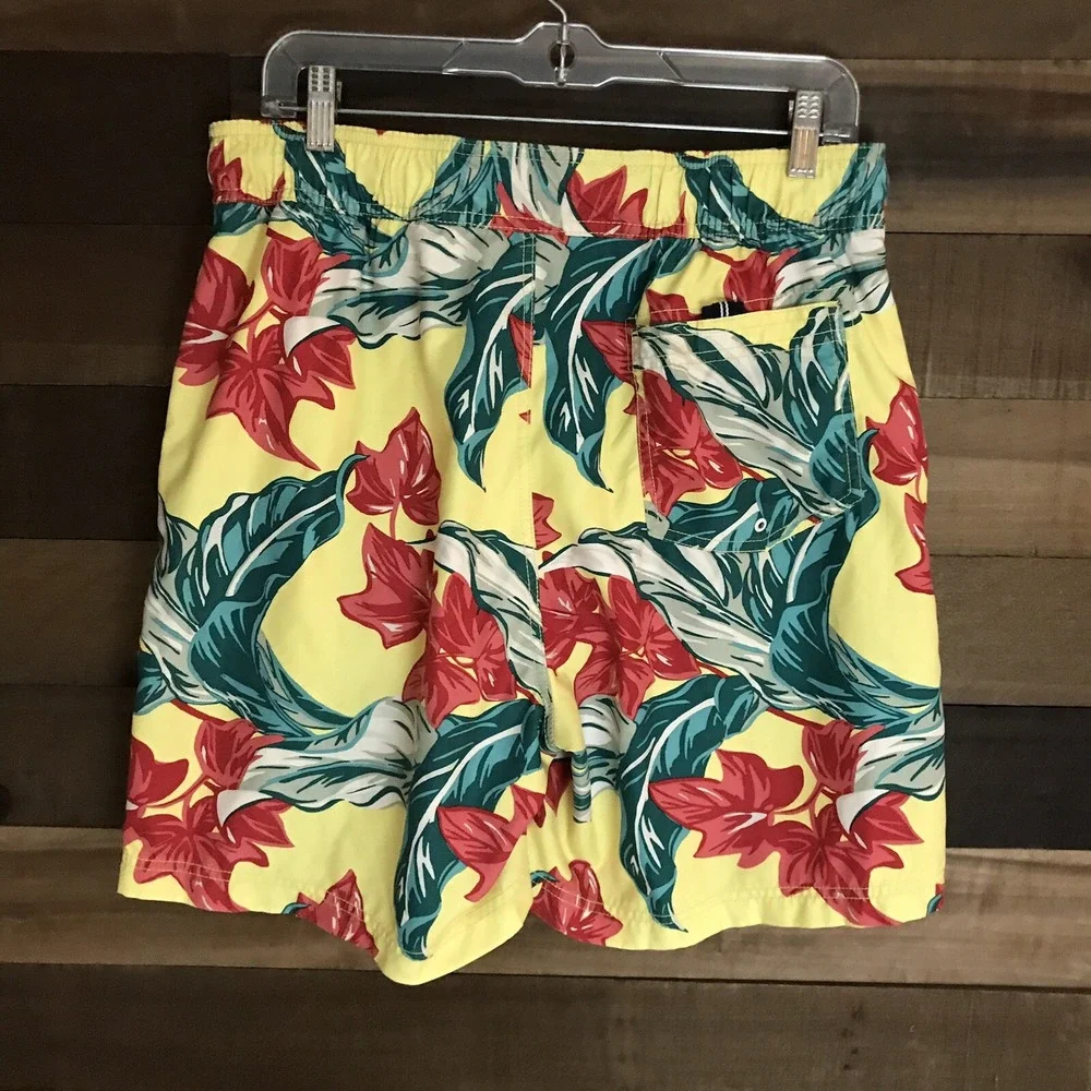 Nautica Swim Trunks  Floral Pattern Print Mens Medium 32w‎ Mesh Lined Swimming